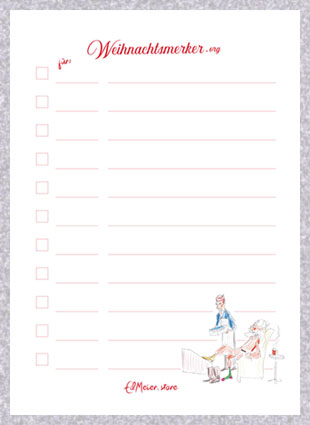 Weihnachtsmerker A6 Download PDF